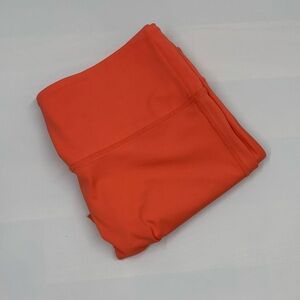 Zyia Active Women's 8-10 Mid-Rise Polyester‎ Striped Orange Cropped Leggings